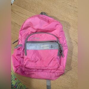 L.L Bean pink kids size book bag